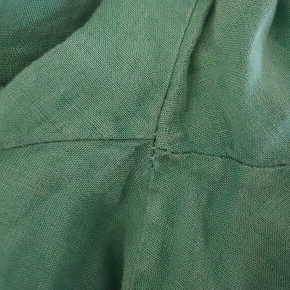 Made in Italy Womens Green 100% Linen Straight Leg One Piece Casual Jumpsuit - Picture 7 of 9